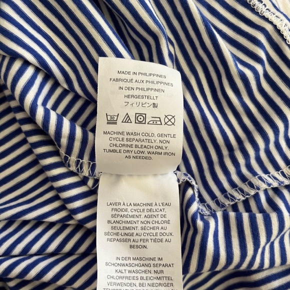 J.Crew Off The Shoulder Striped Ruffle Bodysuit, Sz M, EUC - Picture 6 of 6